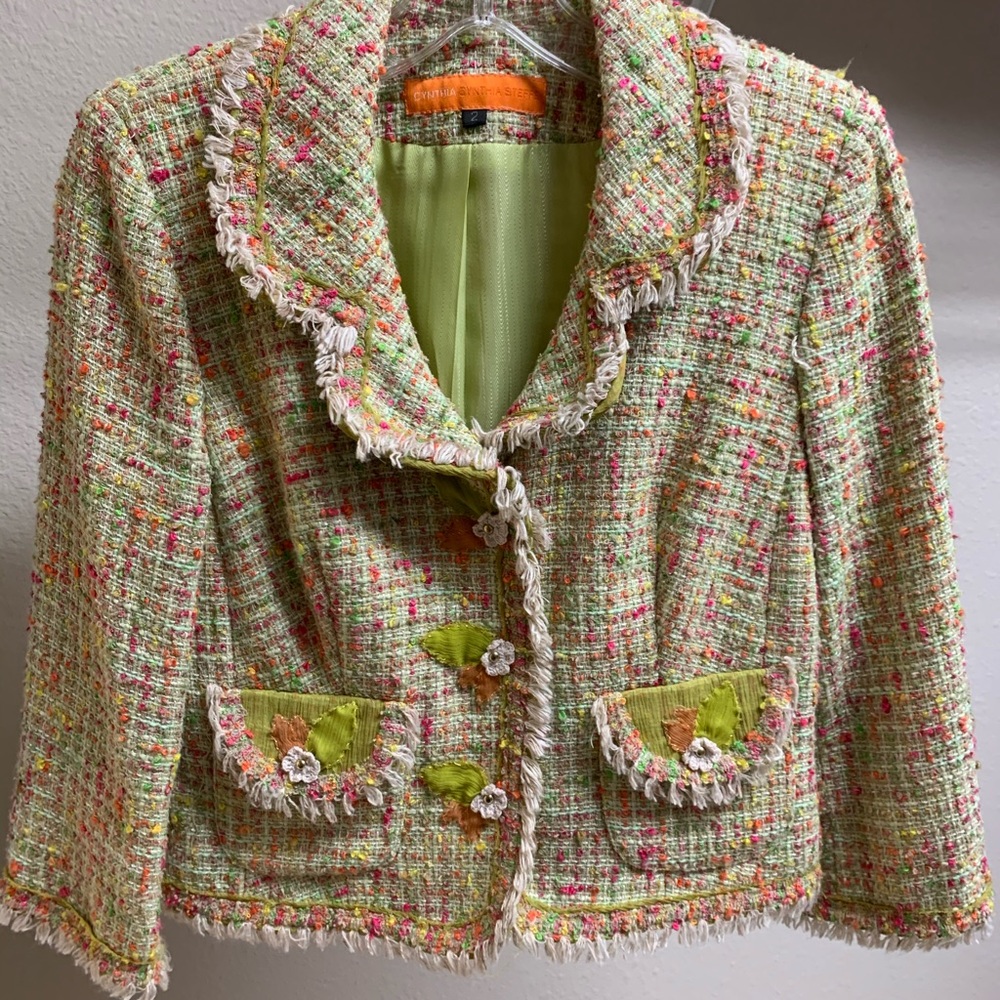 Cynthia Steffe Textured Linen Blazer